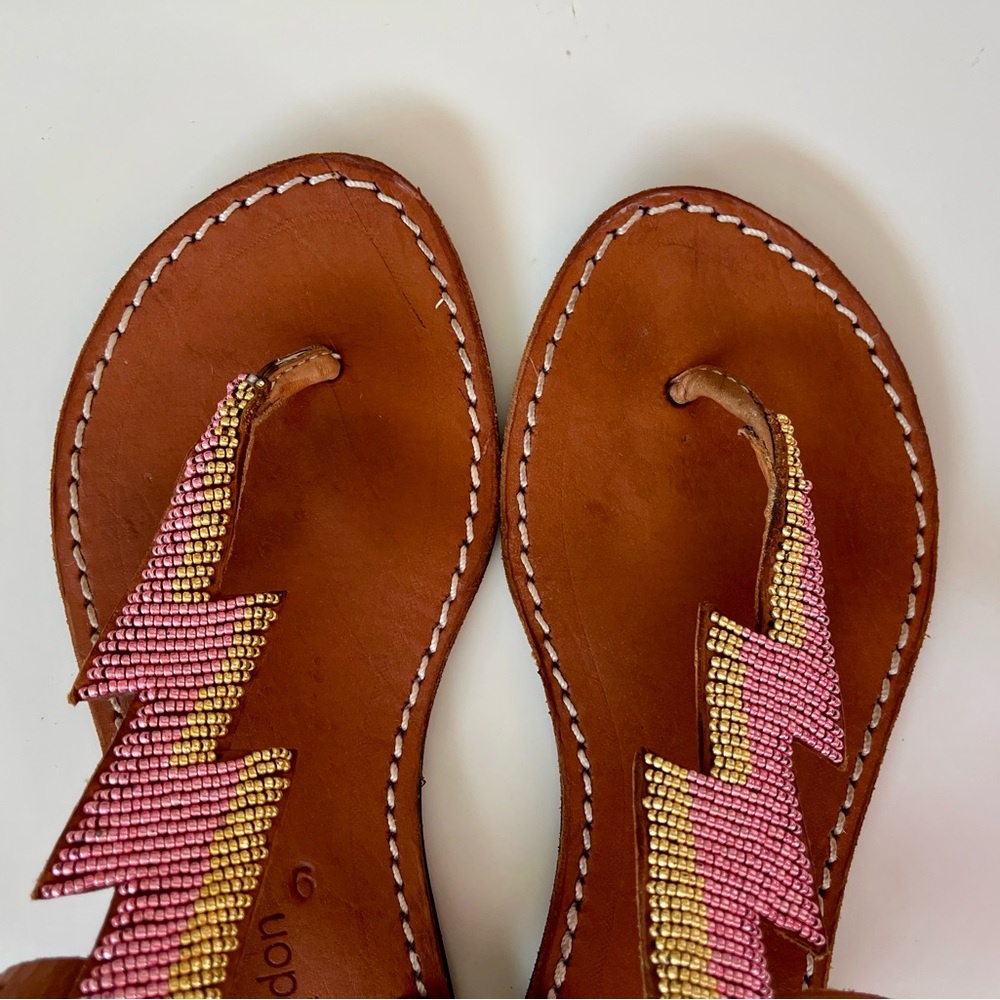 Anthropologie Laidback London Lightning Bolt Sandals• Sz 36 - Picture 5 of 16